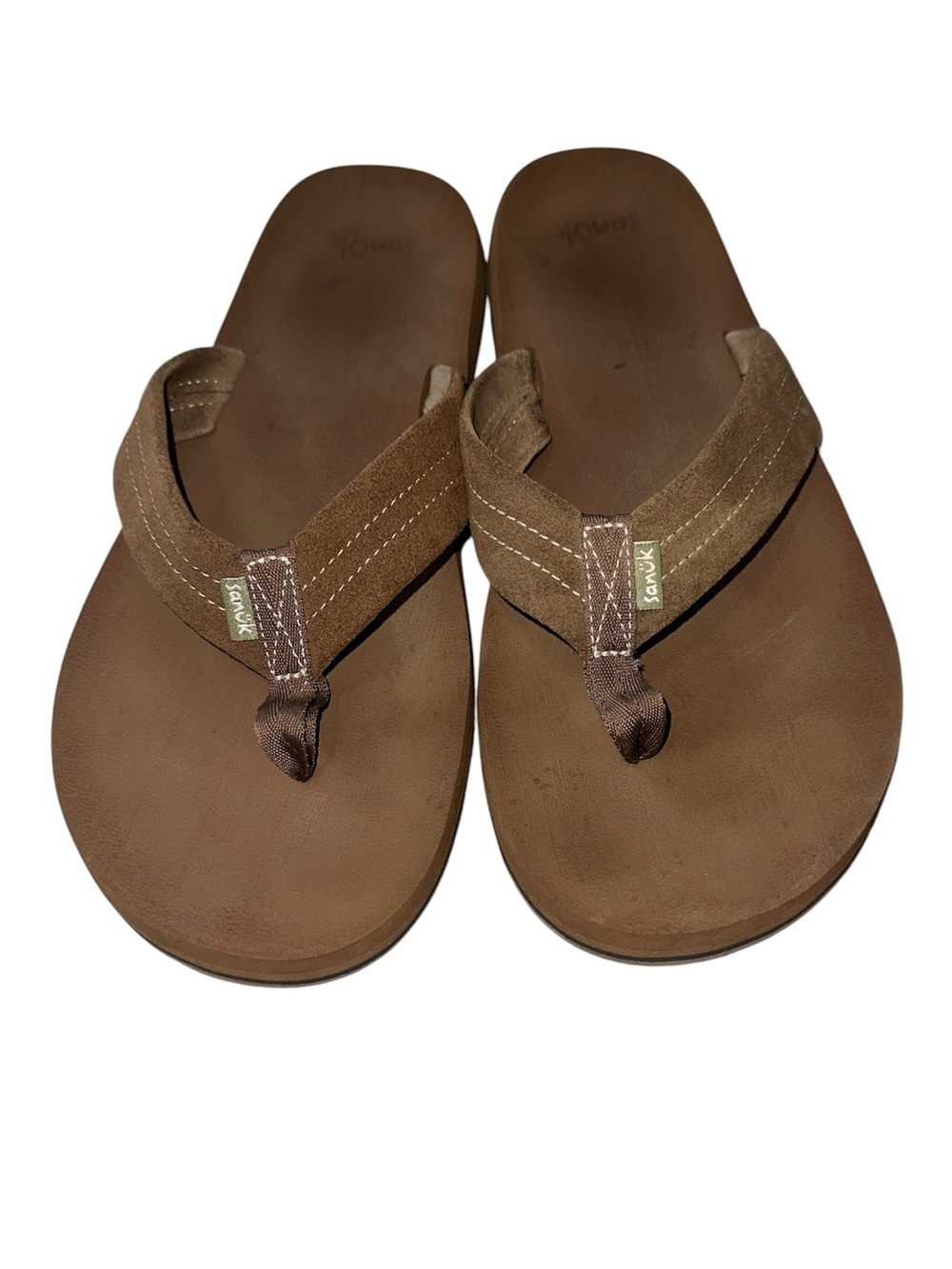 Sanuk Brown Flip Flops
